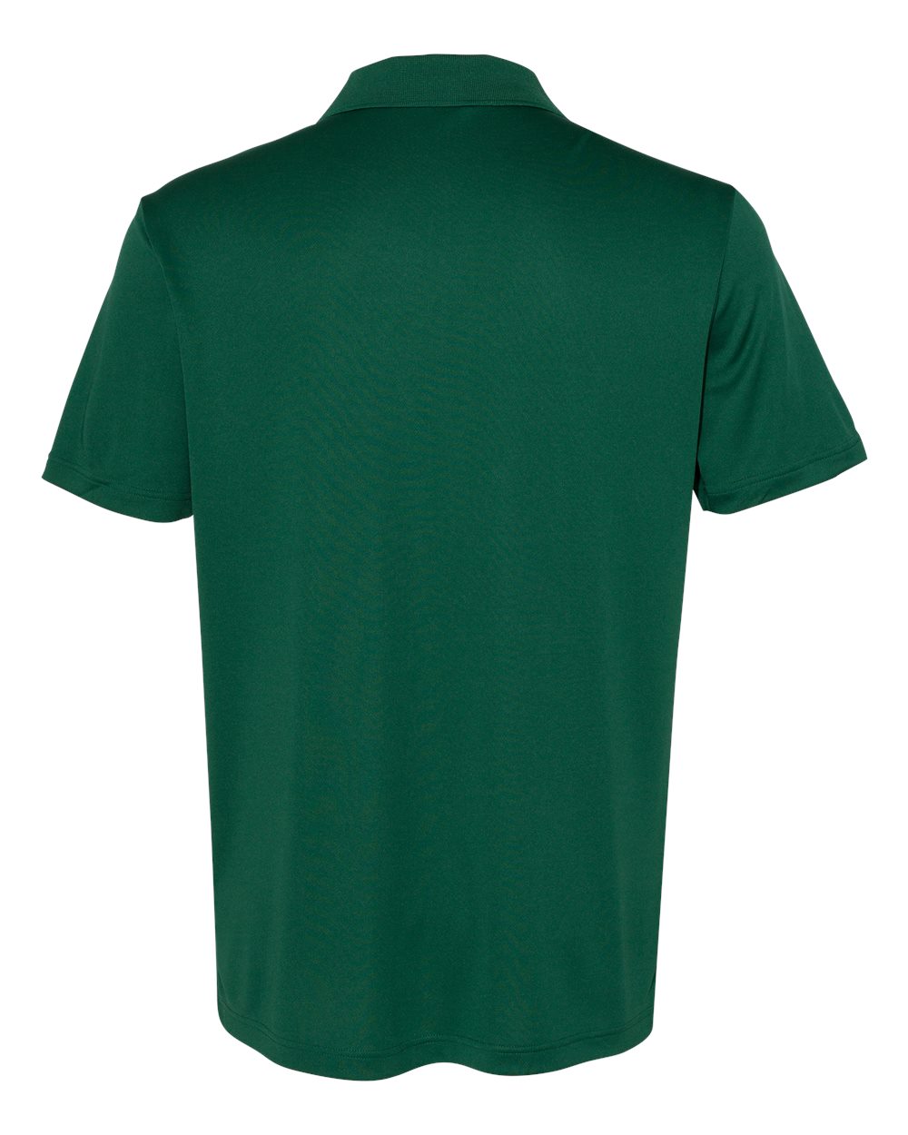 Rear View of Collegiate Green Performance Polo - A230