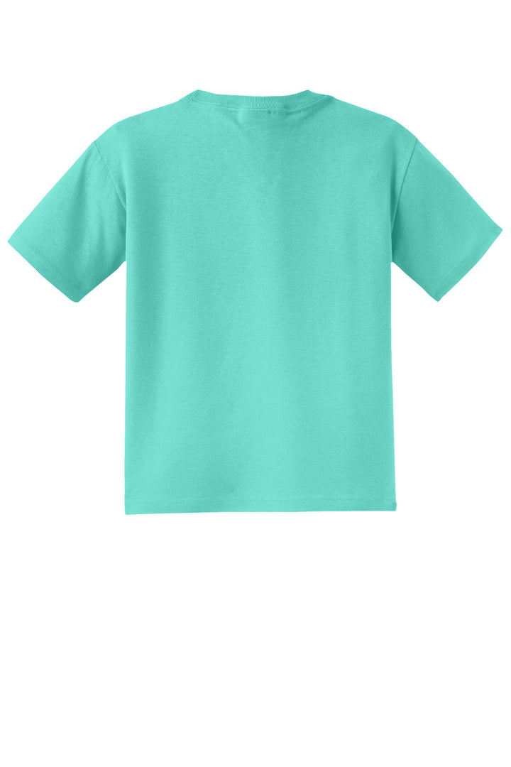 Rear View of CoolMint Jerzees - Youth Dri-Power 50/50 Cotton/Poly T-Shirt. 29B