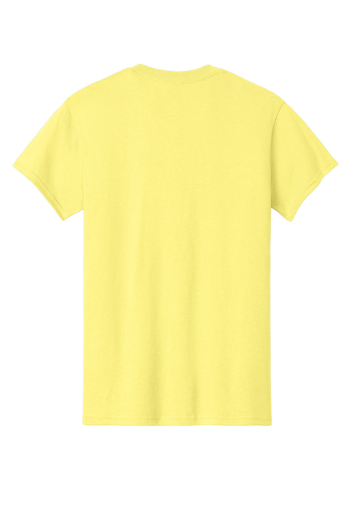 Rear View of Cornsilk Gildan - Heavy Cotton 100% Cotton T-Shirt. 5000