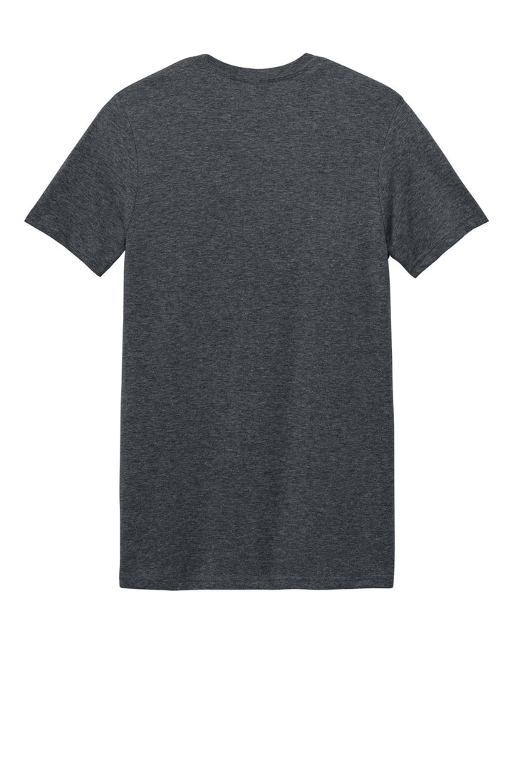 Rear View of Dark Heather Gildan Softstyle T-Shirt. 64000