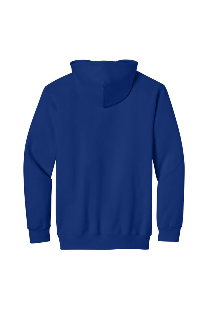 Rear View of DeepRoyal Gildan Hammer Maxweight Hooded Sweatshirt 19500