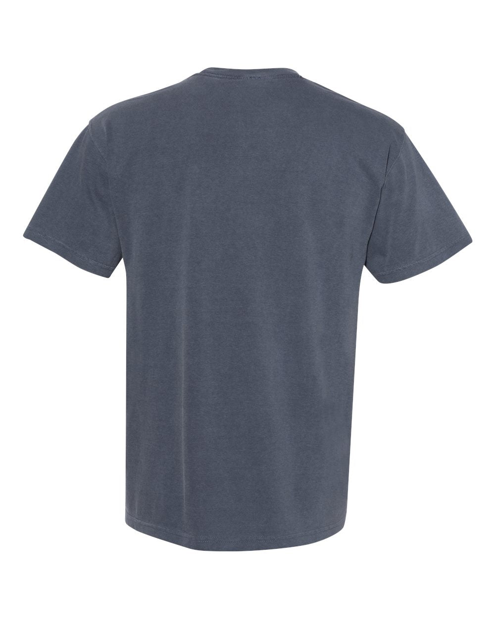 Rear View of Denim Garment-Dyed Heavyweight Pocket T-Shirt - 6030