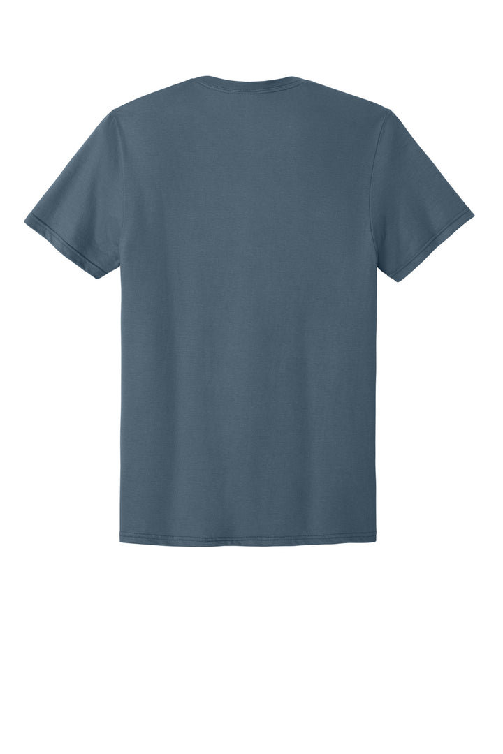 Rear View of Denim Jerzees Classics Unisex Cotton T-Shirt 363M