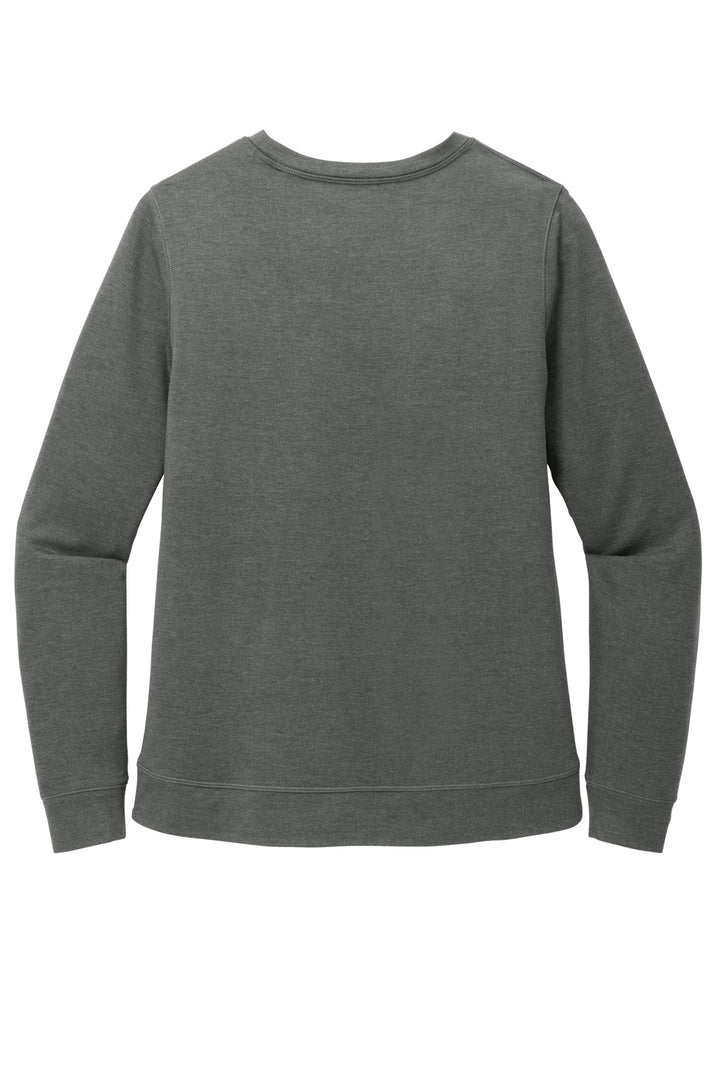 Rear View of DkGyHthr TravisMathew Women's Long Weekend Crew TM1LD003