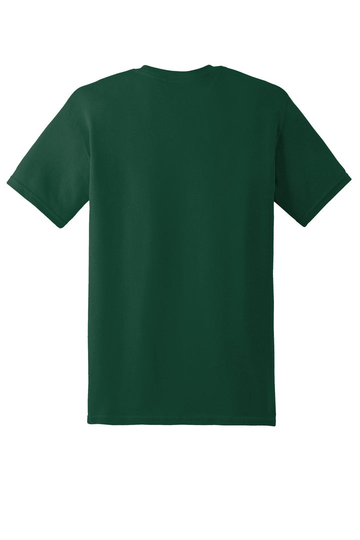 Rear View of Forest Gildan - Heavy Cotton 100% Cotton T-Shirt. 5000
