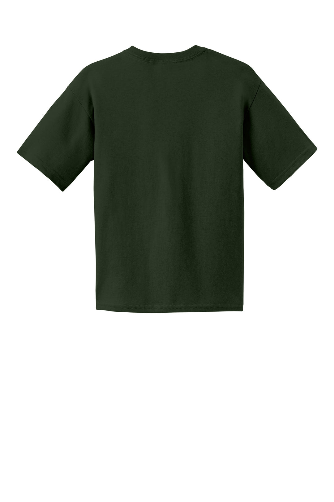 Rear View of Forest Gildan - Youth Ultra Cotton 100% US Cotton T-Shirt. 2000B