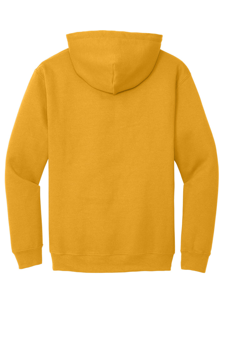 Rear View of Gold Gildan - Heavy Blend Hooded Sweatshirt. 18500