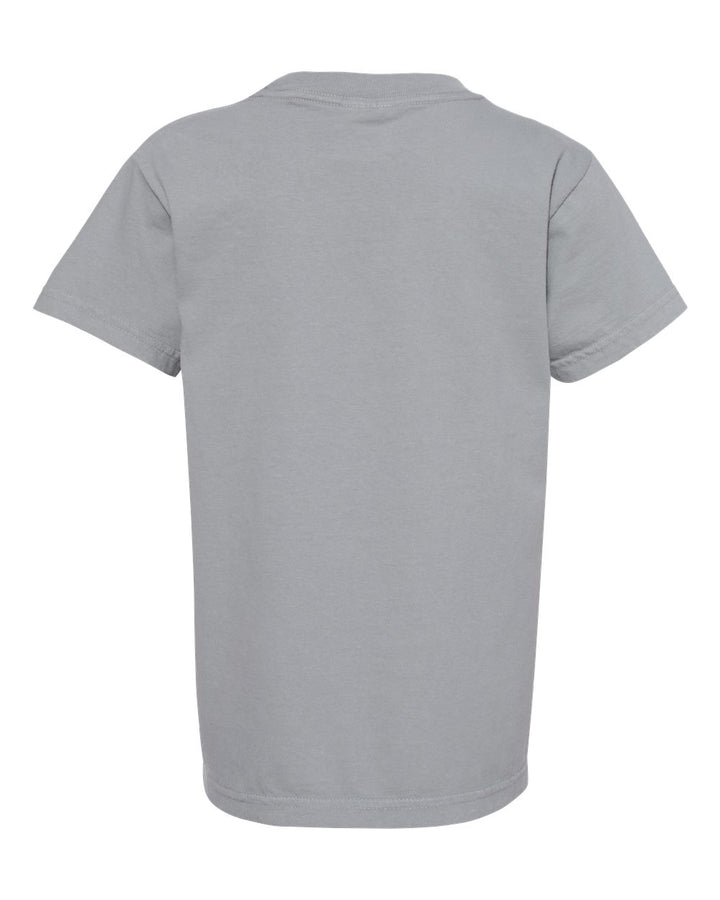 Rear View of Granite Garment-Dyed Youth Heavyweight T-Shirt - 9018