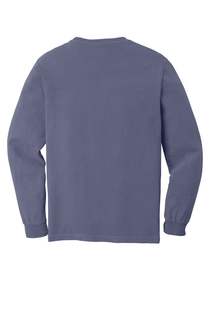 Rear View of Grape COMFORT COLORS Heavyweight Ring Spun Long Sleeve Tee. 6014