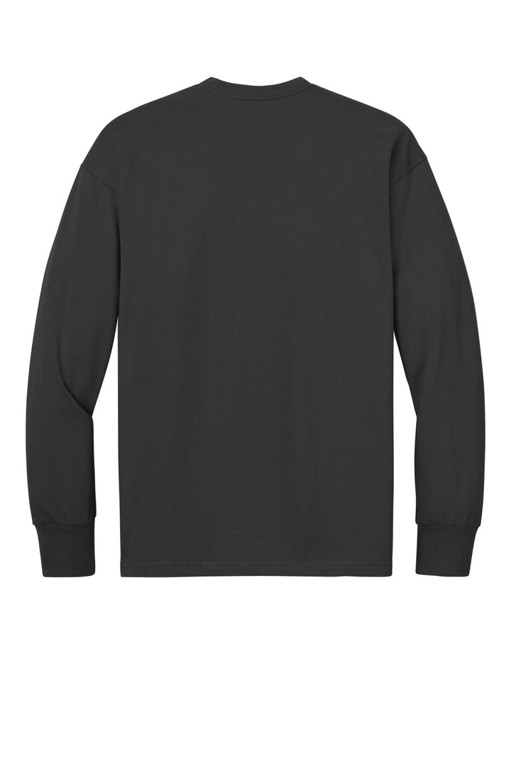 Rear View of GrphBlack Next Level Apparel Heavyweight Long Sleeve Tee NL7211