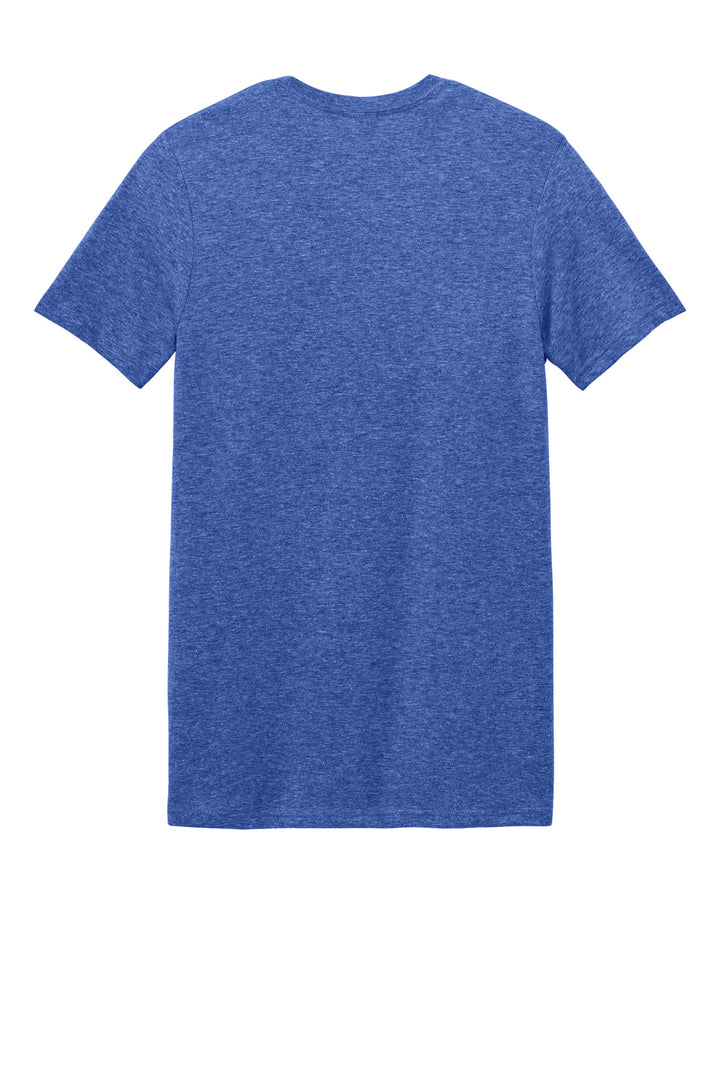 Rear View of Heather Royal Gildan Softstyle T-Shirt. 64000