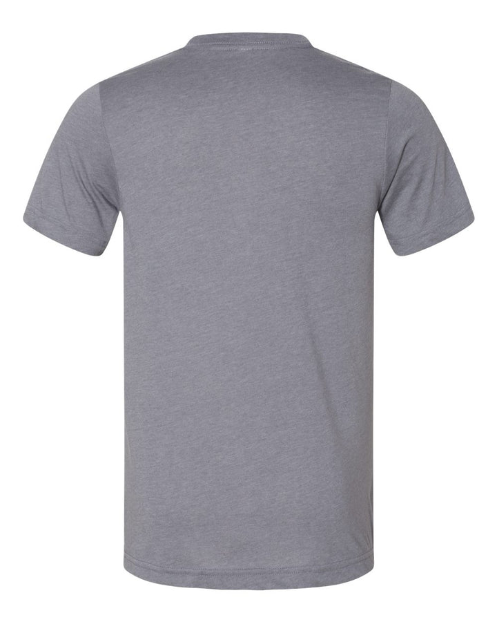 Rear View of Heather Storm CVC Jersey Tee - 3001CVC