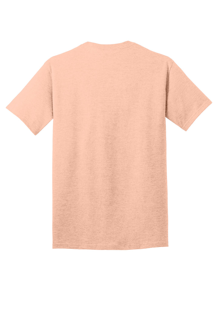 Rear View of HtdDstyPch Port & Company - Core Cotton Tee. PC54