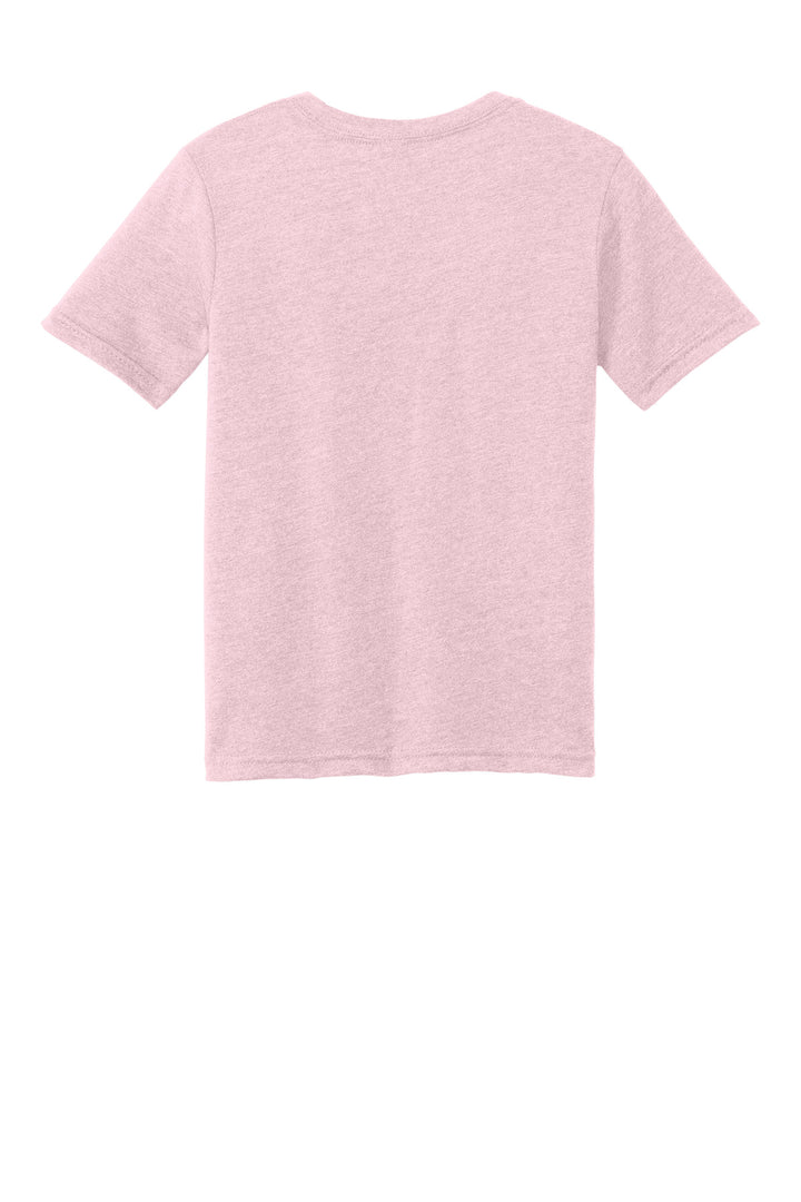 Rear View of HtrLtPnk Next Level Apparel Youth CVC Tee NL3312