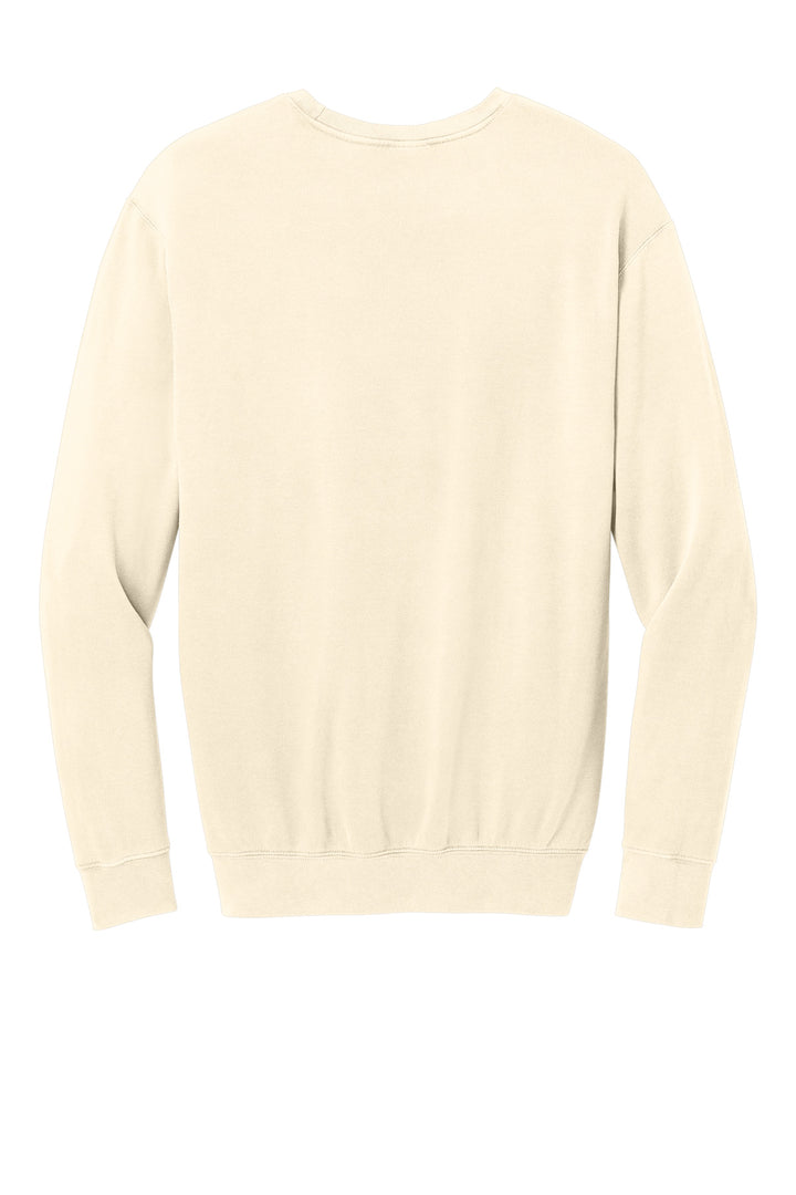 Rear View of Ivory Comfort Colors Lightweight Crewneck Sweatshirt 1466