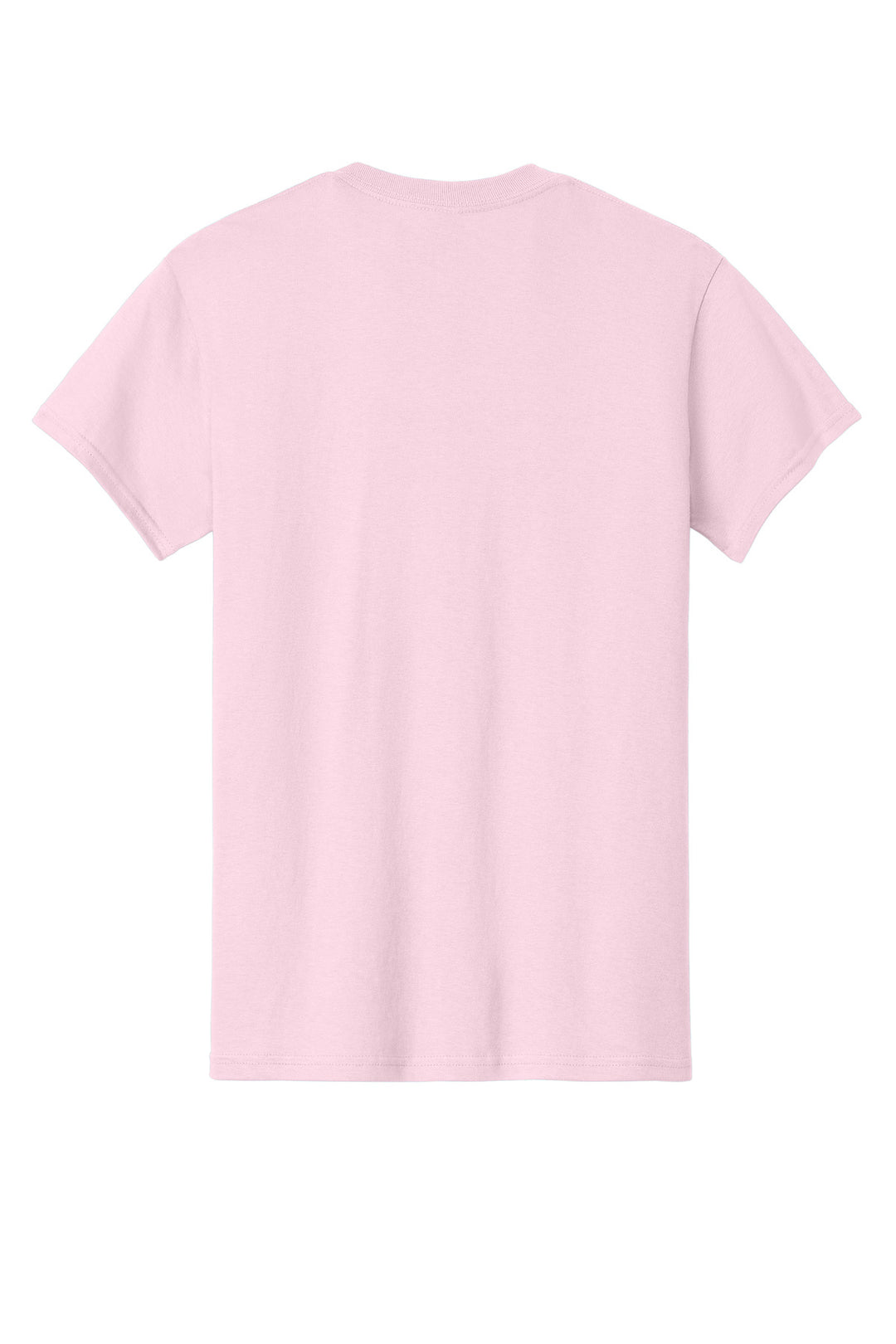 Rear View of Light Pink Gildan - Heavy Cotton 100% Cotton T-Shirt. 5000