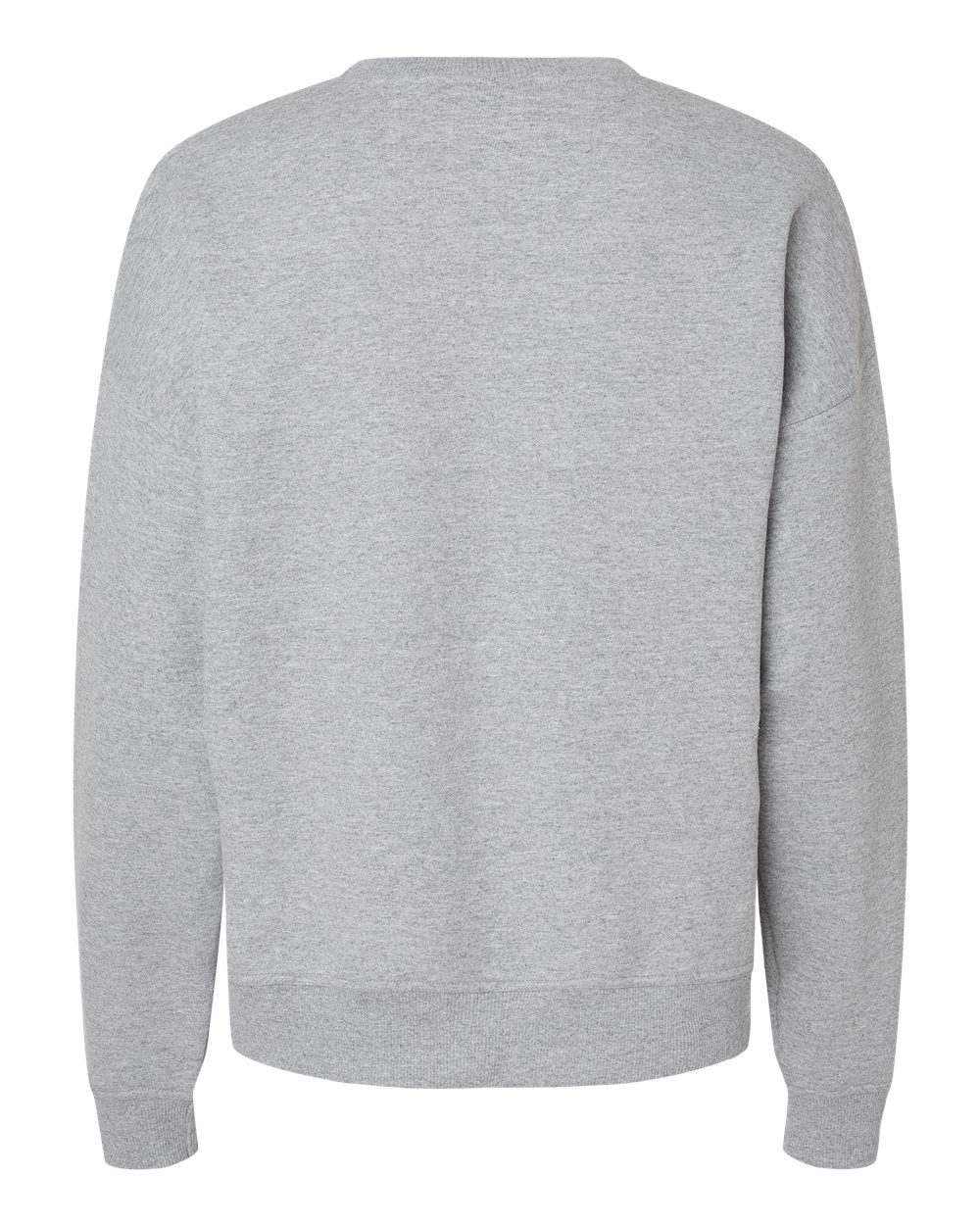 Rear View of Light Steel Powerblend® Women's Crewneck Sweatshirt - S650