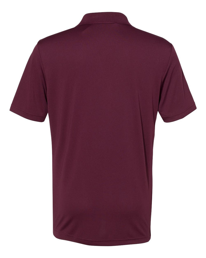 Rear View of Maroon Performance Polo - A230
