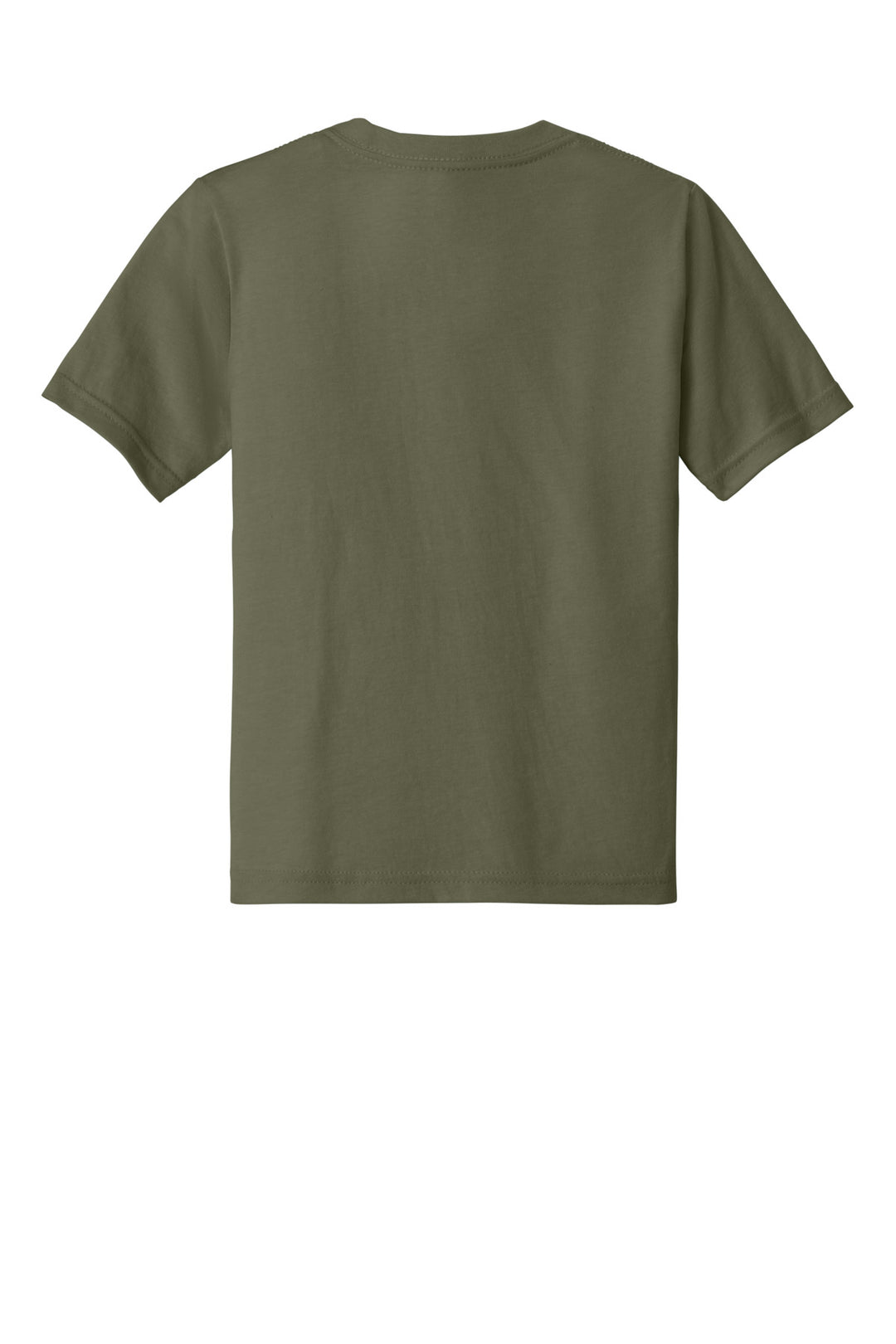 Rear View of MilGreen Next Level Apparel Youth CVC Tee NL3312