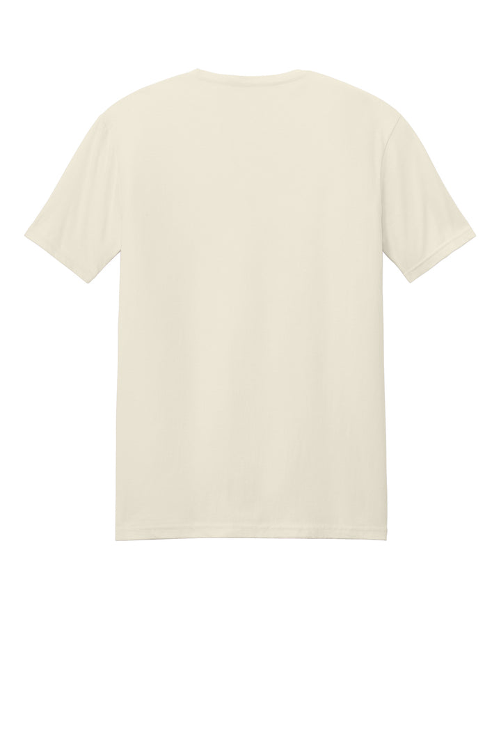 Rear View of Natural Gildan Softstyle T-Shirt. 64000