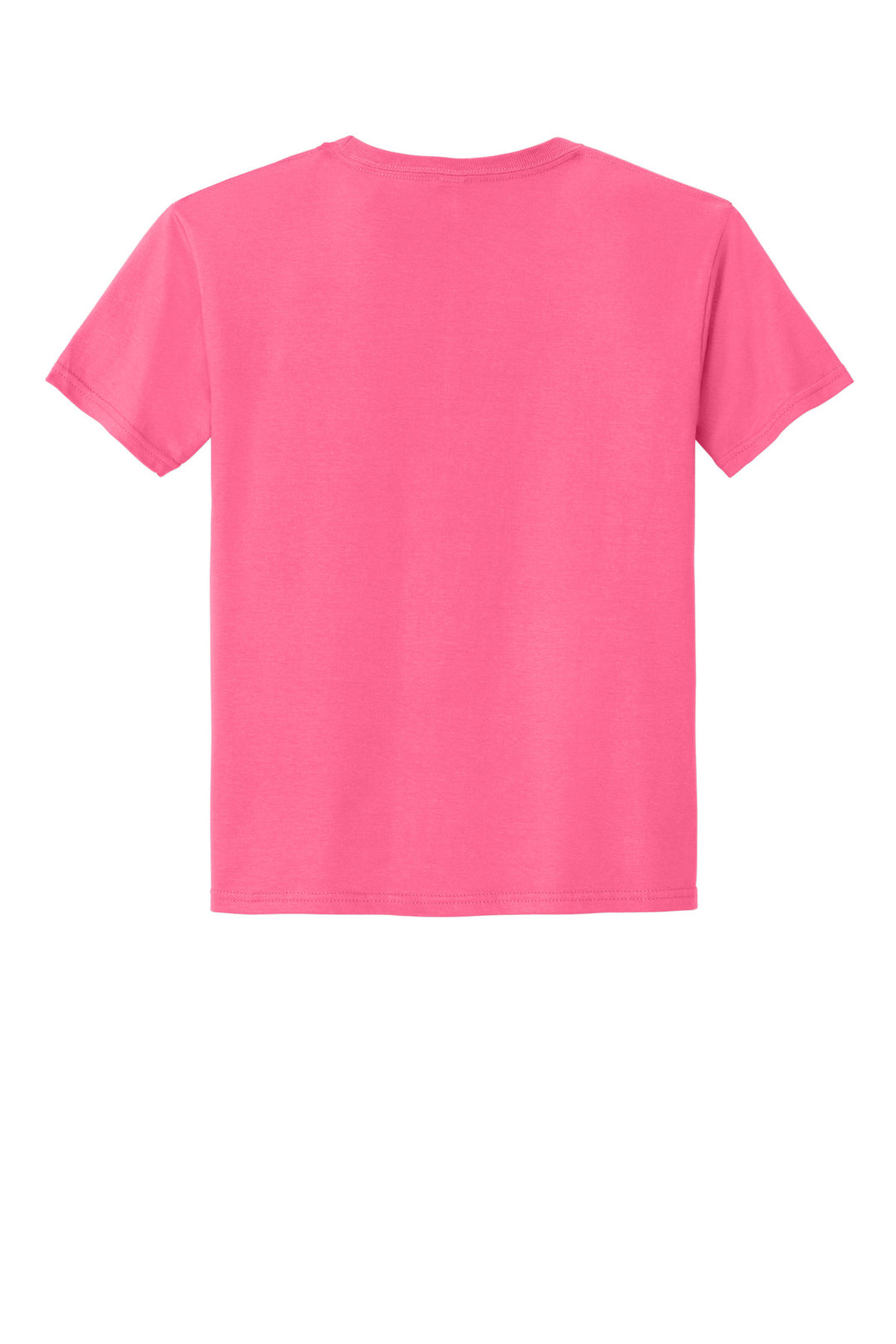 Rear View of NeonPink Jerzees Classics Youth Cotton T-Shirt 363Y