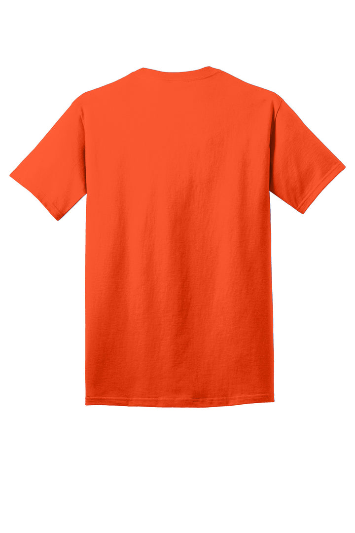 Rear View of Orange Port & Company - Core Cotton Tee. PC54
