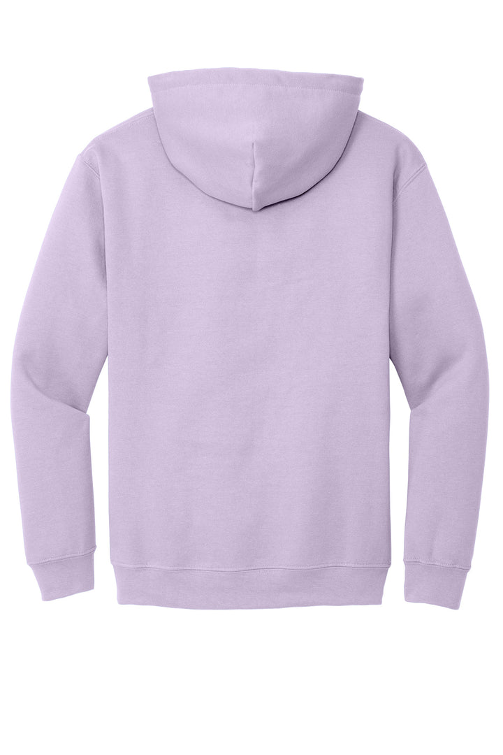 Rear View of Orchid Gildan - Heavy Blend Hooded Sweatshirt. 18500