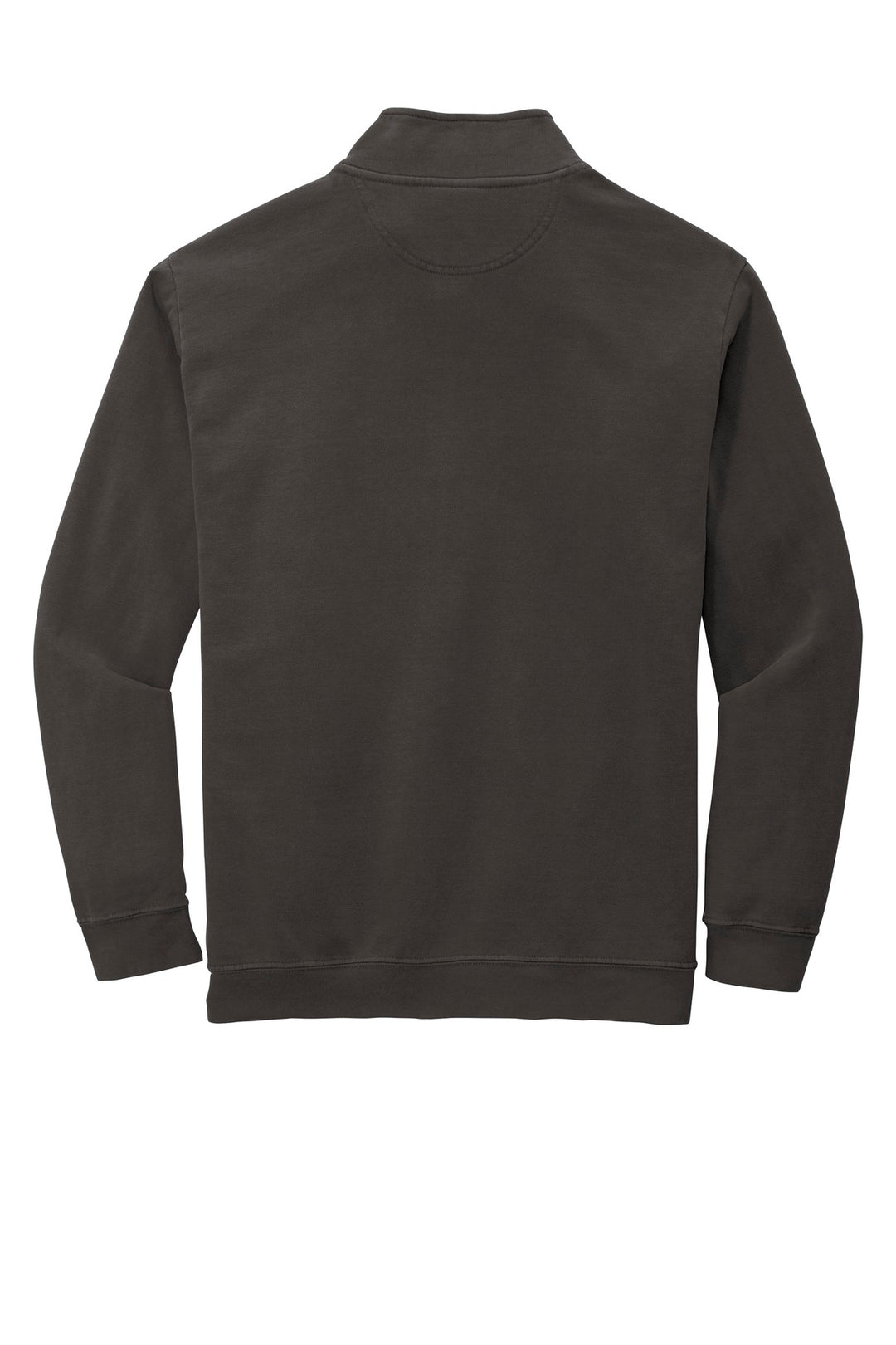 Rear View of Pepper COMFORT COLORS Ring Spun 1/4-Zip Sweatshirt. 1580
