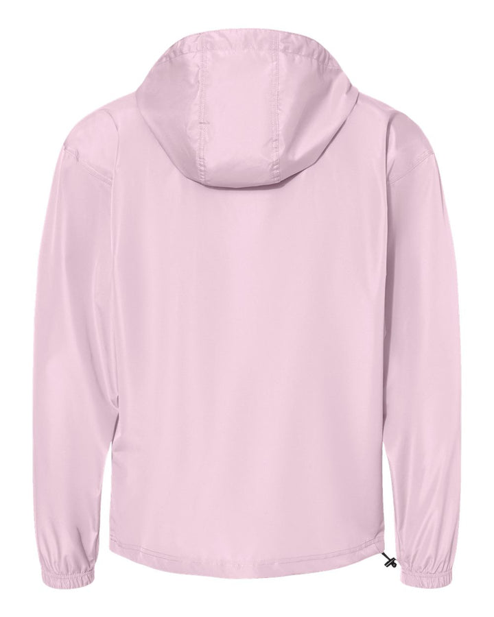 Rear View of Pink Candy Packable Anorak Jacket - CO200