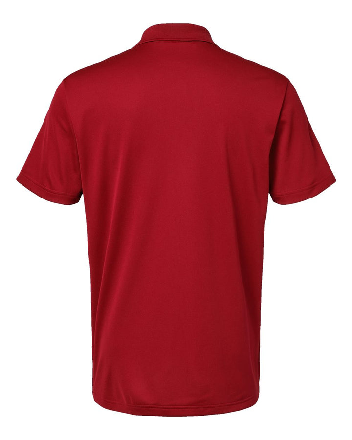 Rear View of Power Red Basic Sport Polo - A430