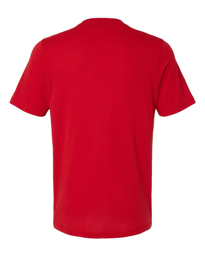 Rear View of Power Red Blended T-Shirt - A556