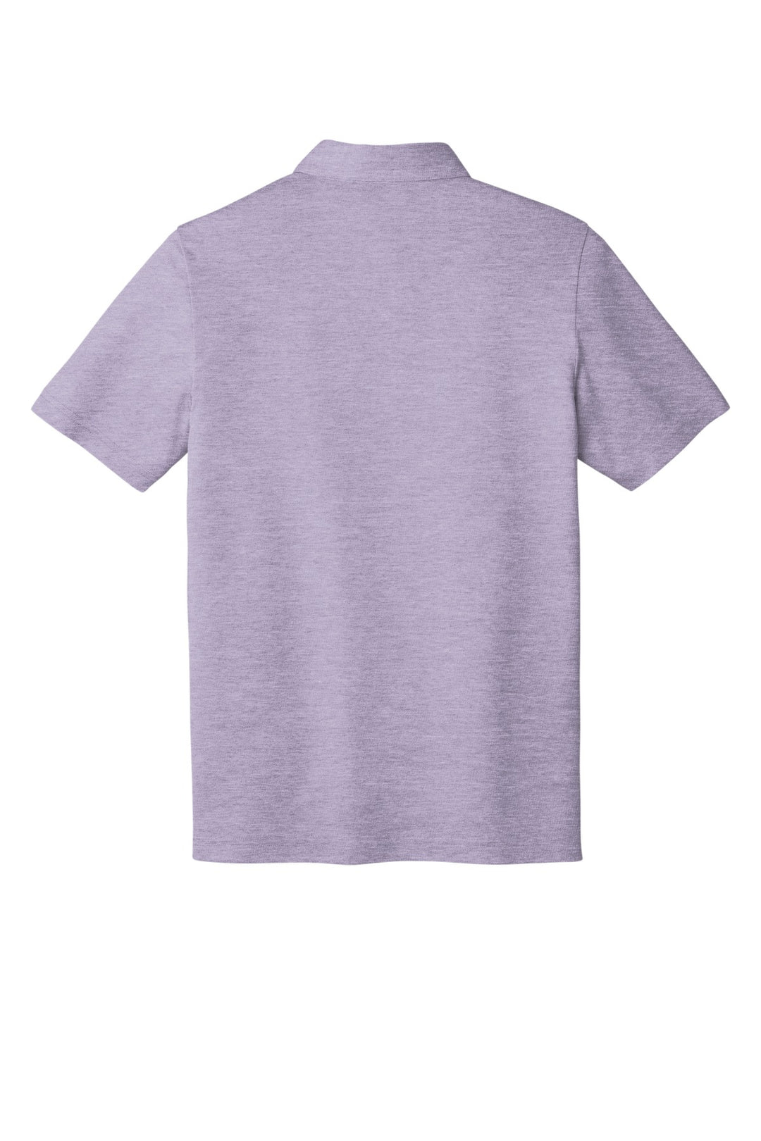 Rear View of PrplSageHt TravisMathew Oceanside Heather Polo. TM1MU412