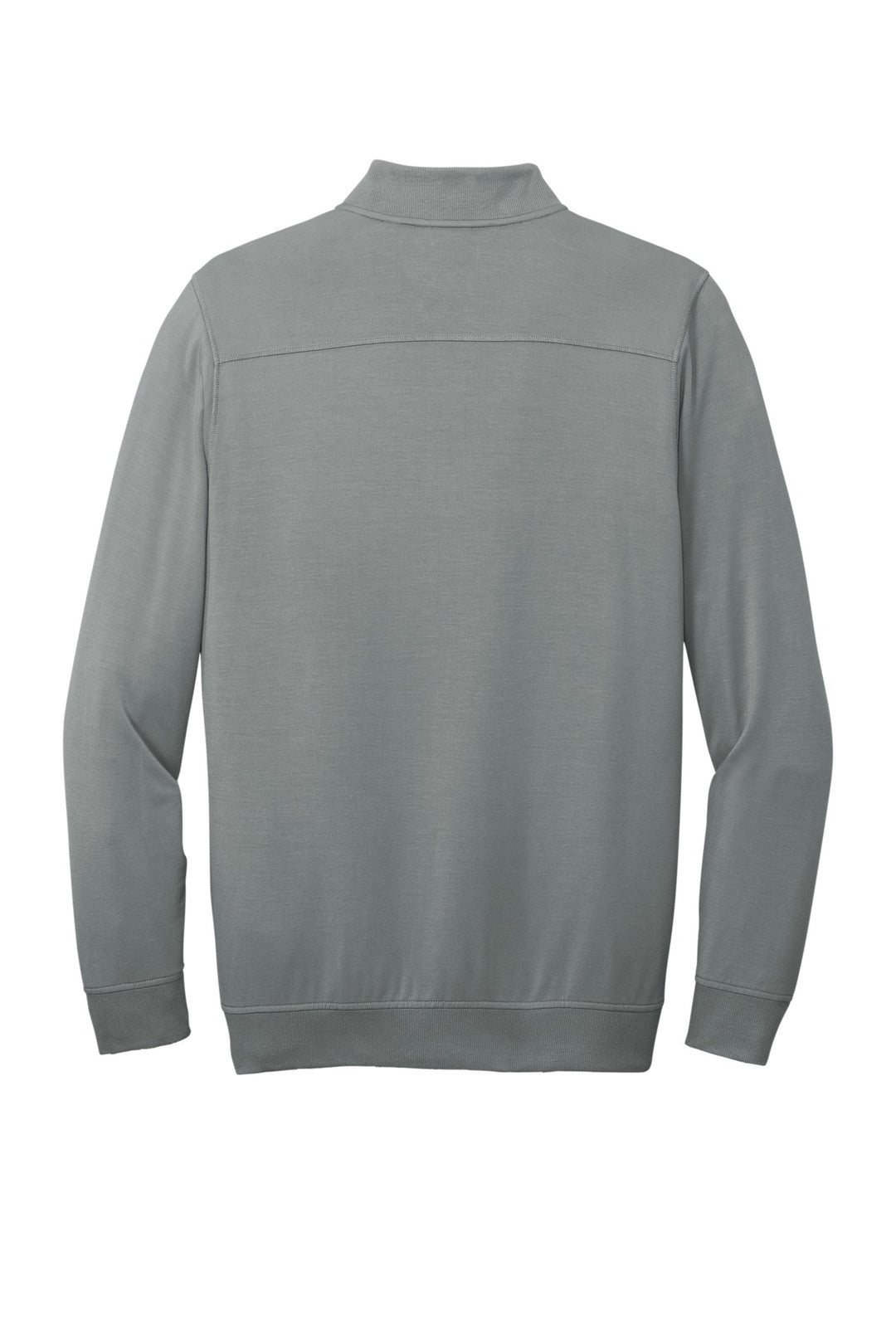 Rear View of QuiShaGrey TravisMathew Newport 1/4-Zip Fleece. TM1MU419