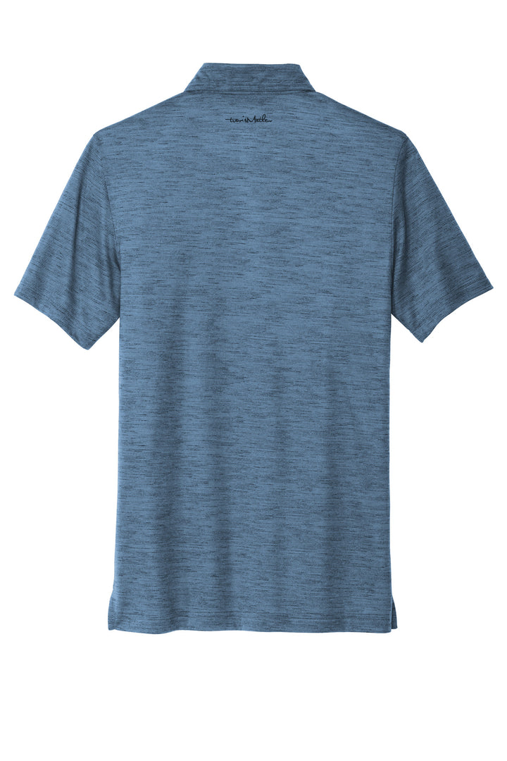 Rear View of RivieraBl TravisMathew Auckland Slub Polo TM1MW451