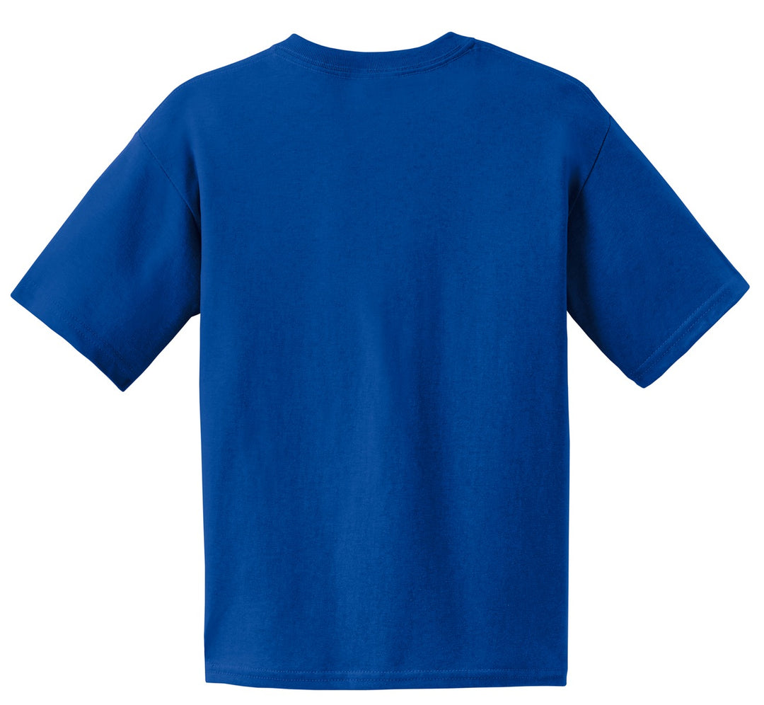 Rear View of Royal Gildan - Youth Ultra Cotton 100% US Cotton T-Shirt. 2000B