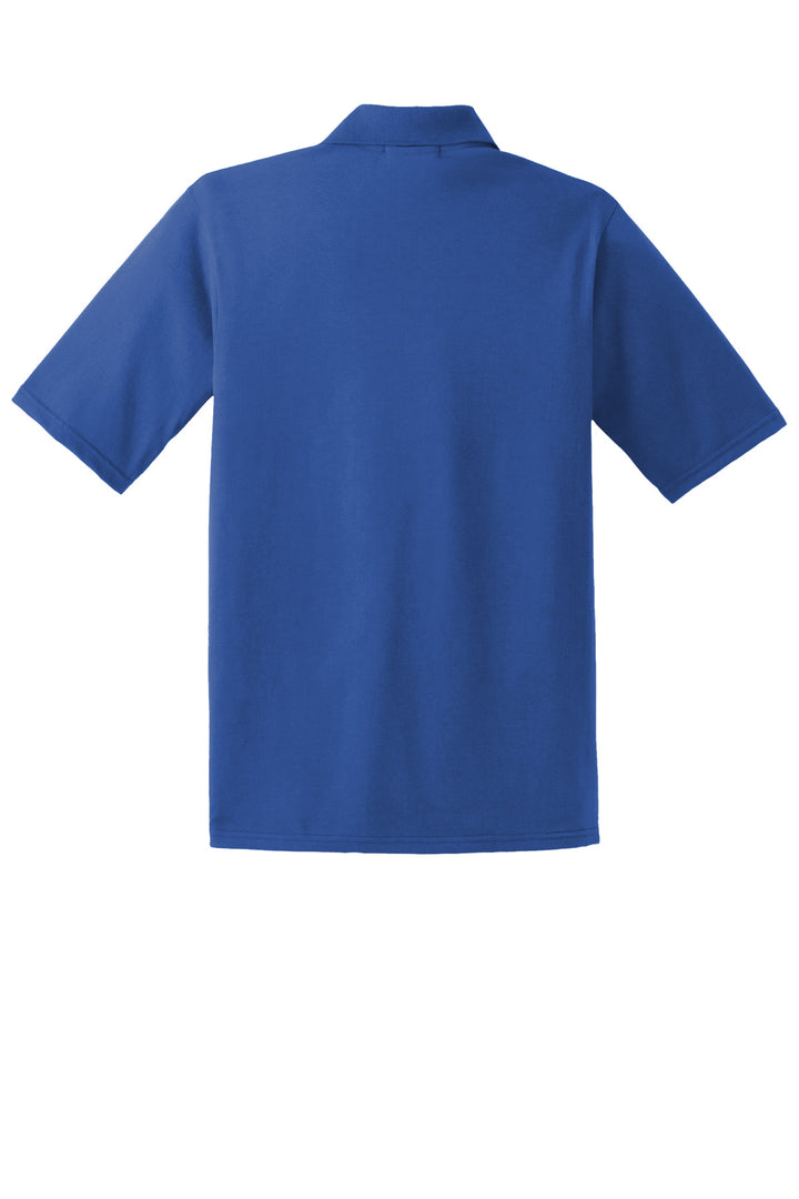 Rear View of ROYAL Jerzees Dri-Power Pocket Sport Shirt. 436MP