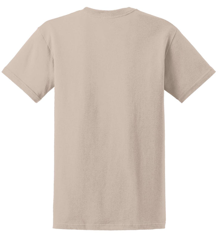 Rear View of Sand Gildan - Ultra Cotton 100% US Cotton T-Shirt. 2000