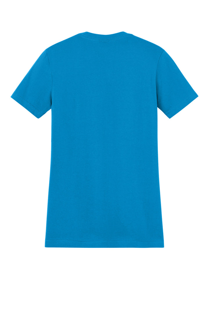 Rear View of Sapphire Gildan Women's Softstyle Midweight Tee 65000L