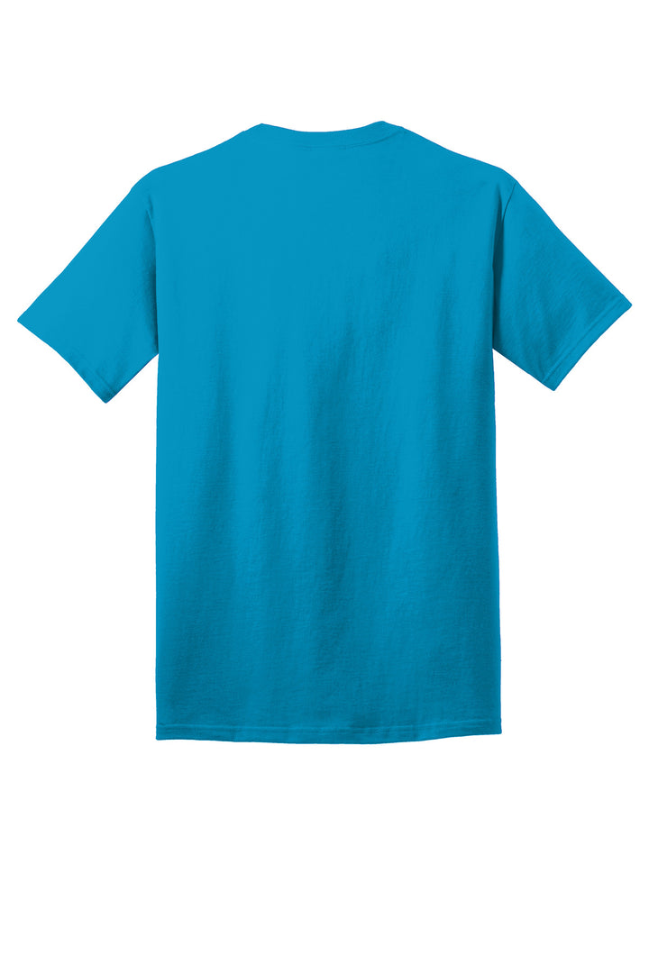 Rear View of Sapphire Port & Company - Core Cotton Tee. PC54