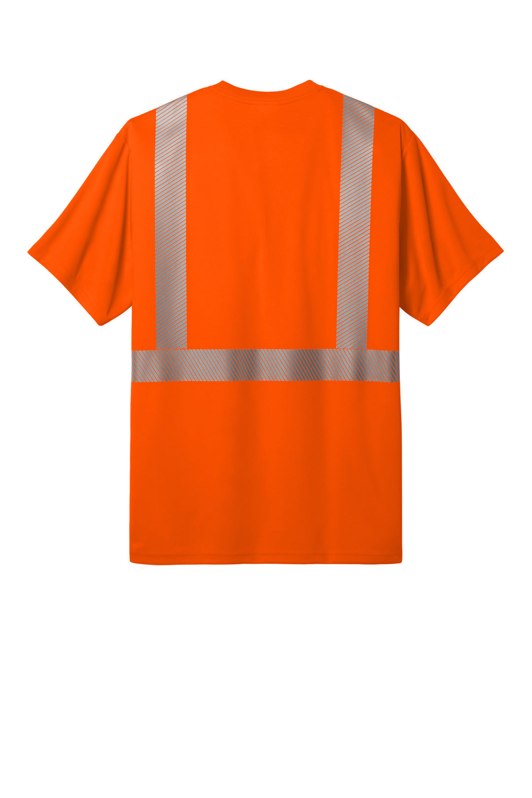 Rear View of SftyOrg CornerStone ANSI 107 Class 2 Segmented Tape Tee CS204
