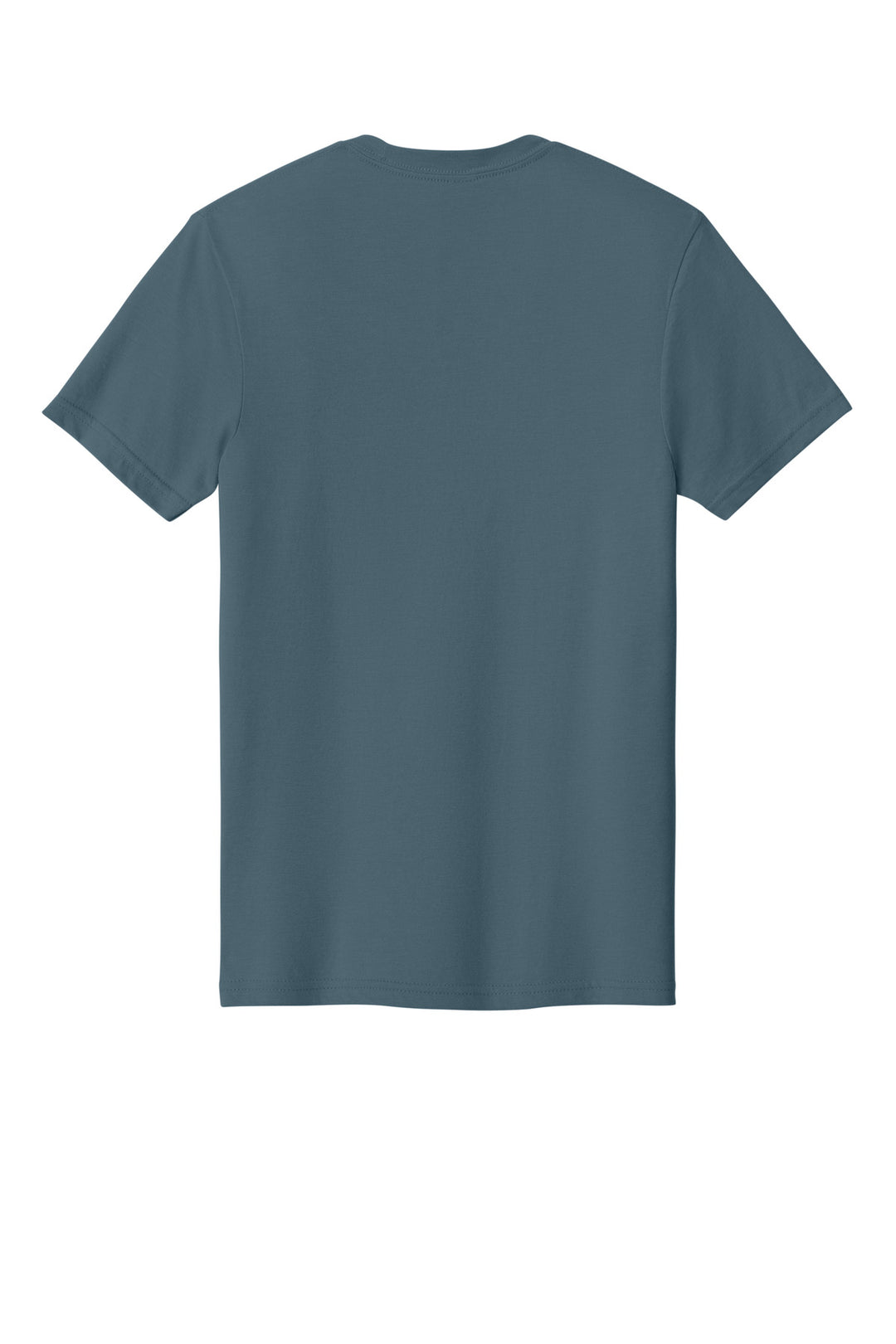 Rear View of SteelBlue Gildan Softstyle CVC Tee 64000CVC
