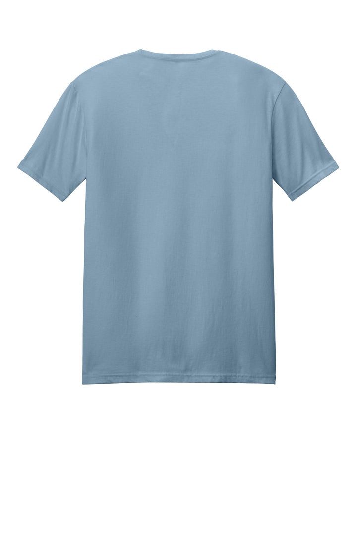 Rear View of StoneBlue Gildan Softstyle T-Shirt. 64000