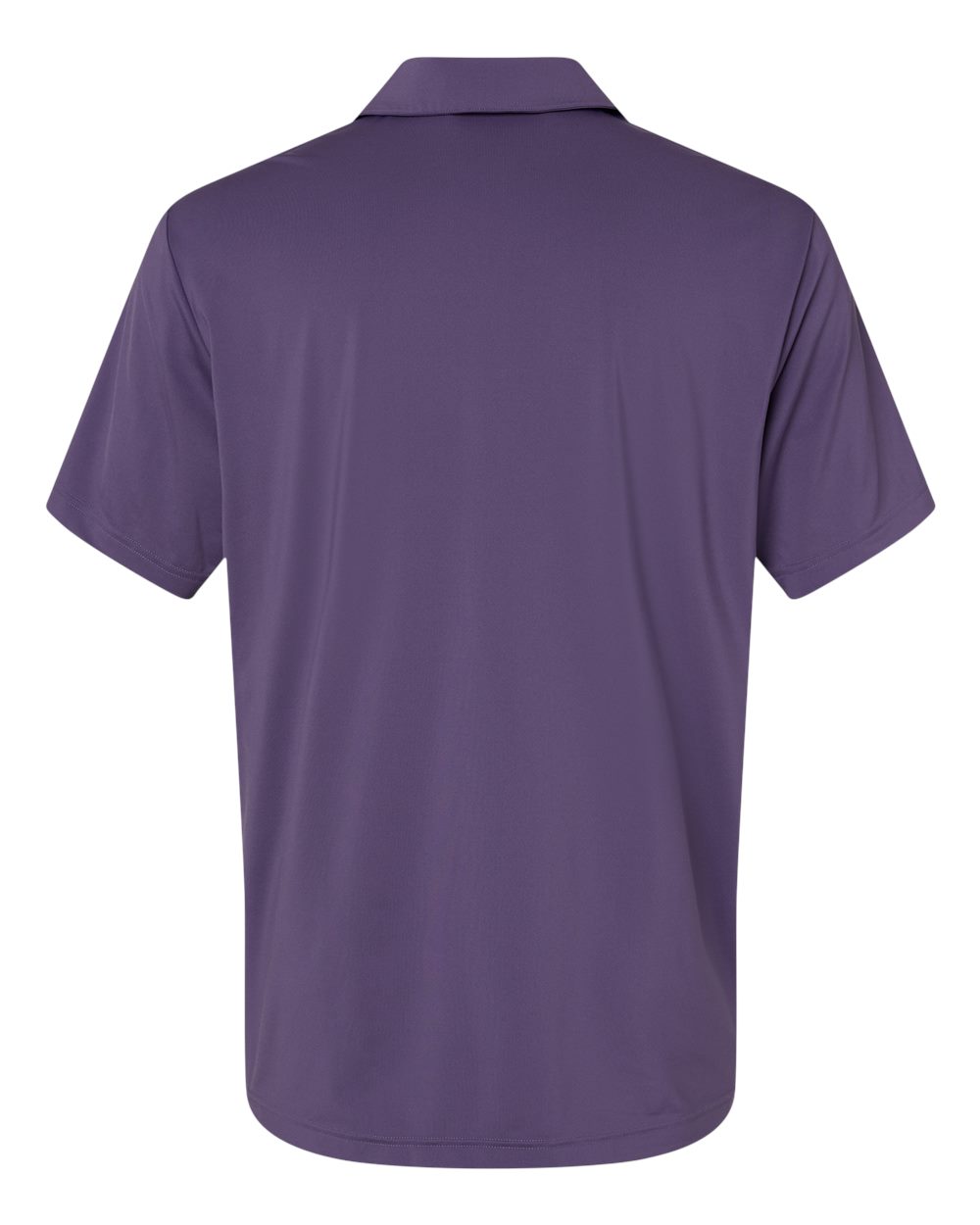 Rear View of Tech Purple Ultimate Solid Polo - A514