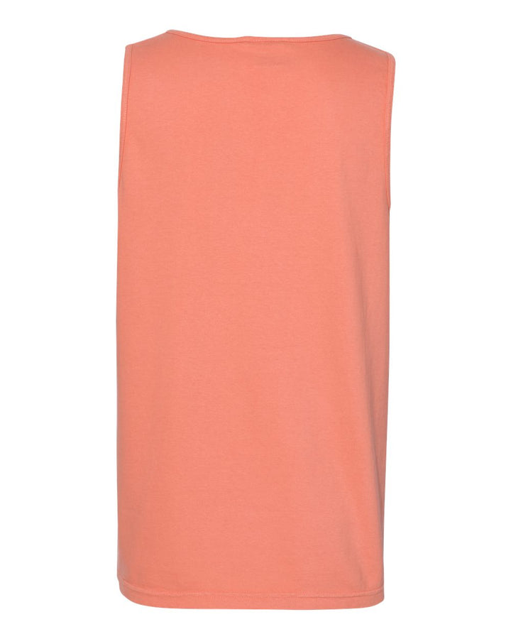 Rear View of Terracotta Garment-Dyed Heavyweight Tank Top - 9360