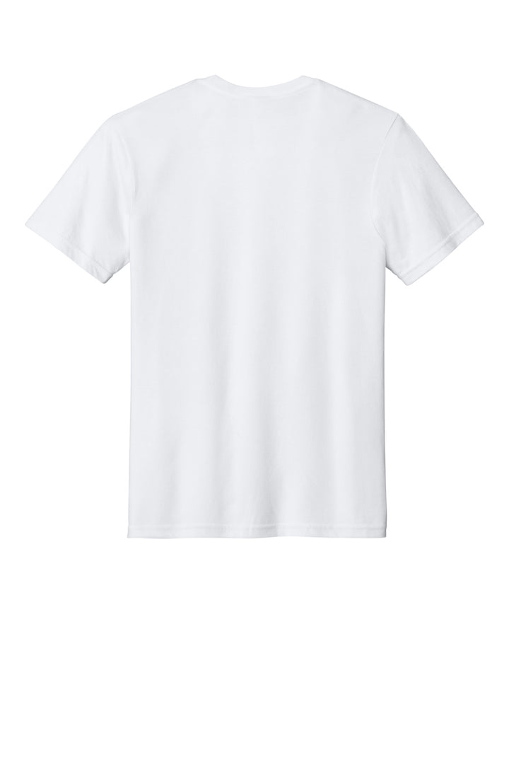 Rear View of White Gildan Softstyle CVC Tee 64000CVC