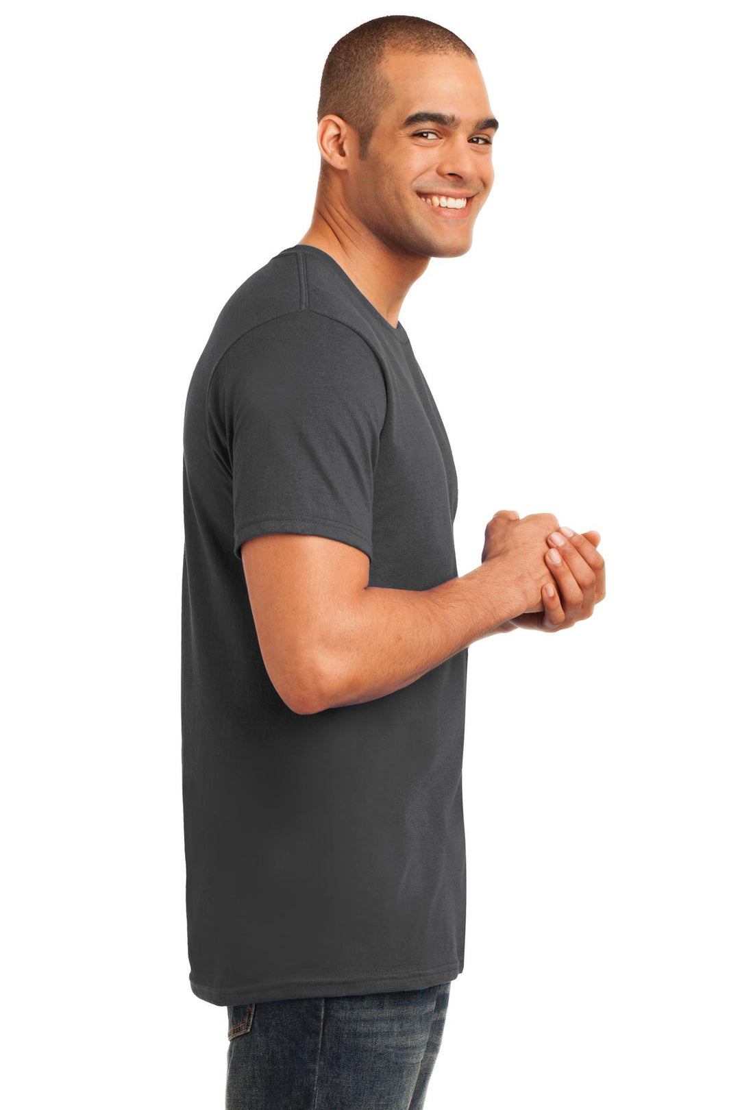 Smoke Gildan 100% Ring Spun Cotton T-Shirt. 980