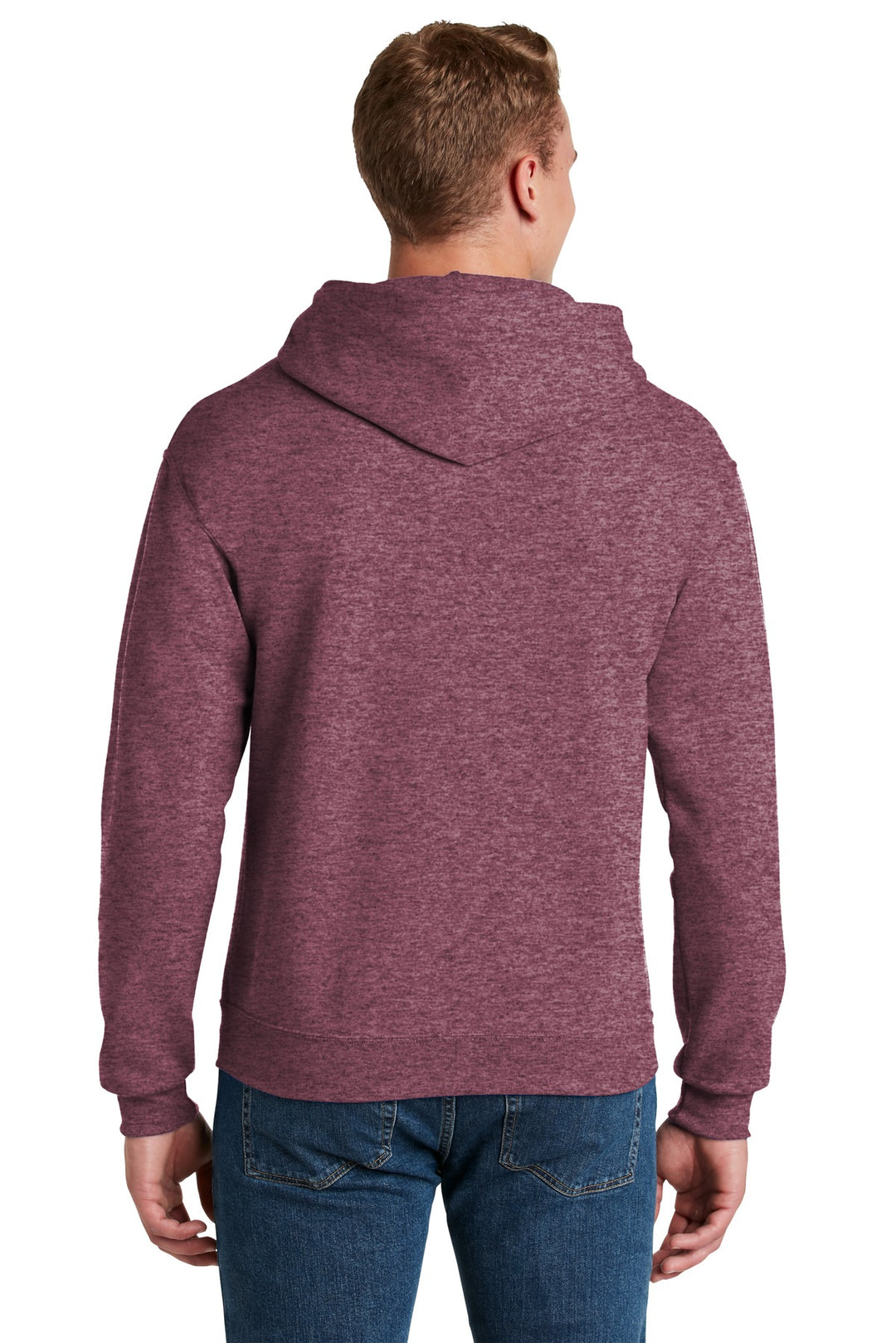 Vntg Hthr Mar Jerzees NuBlend Pullover Hooded Sweatshirt. 996M