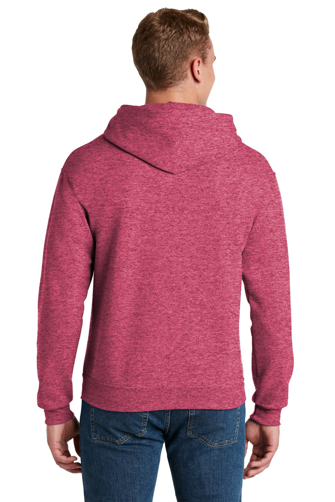 Vntg Hthr Red Jerzees NuBlend Pullover Hooded Sweatshirt. 996M