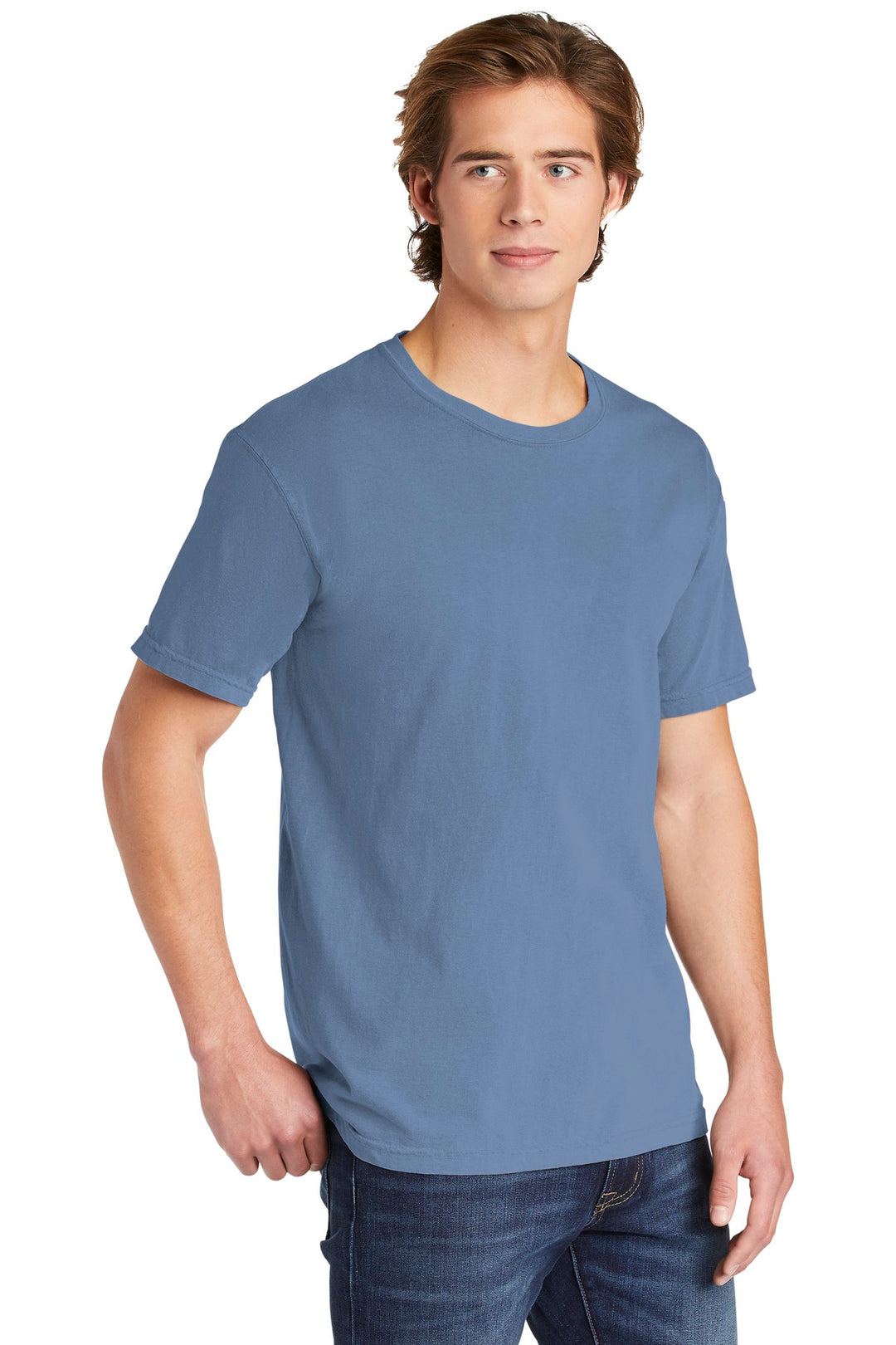 Washed Denim COMFORT COLORS Heavyweight Ring Spun Tee. 1717