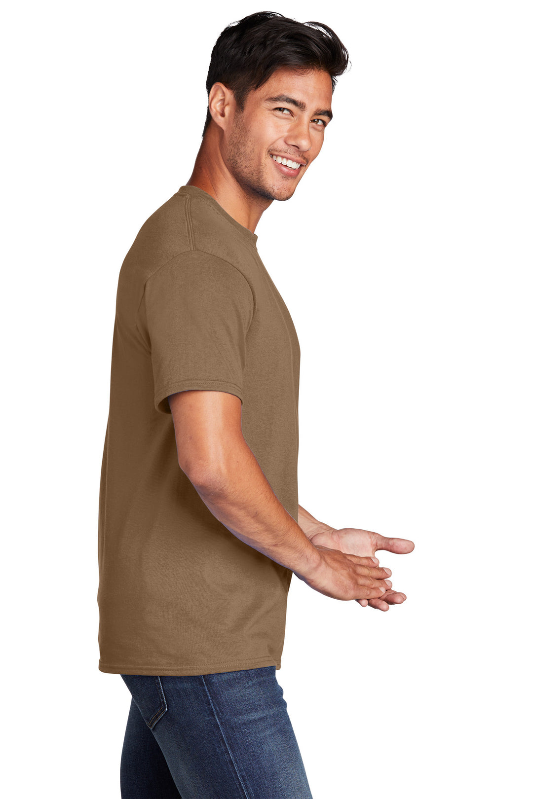 Woodland Brown Port & Company - Core Cotton Tee. PC54